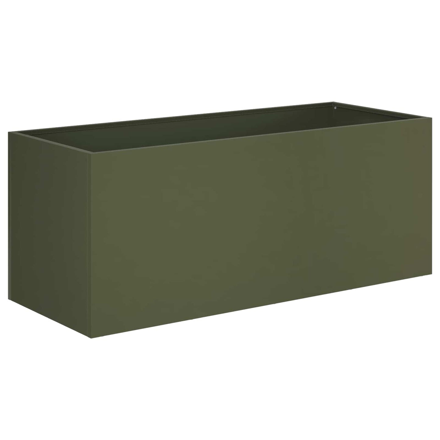 vidaXL Garden Planter Olive Green 80 x 40 x 40 cm Cold-rolled Steel 2