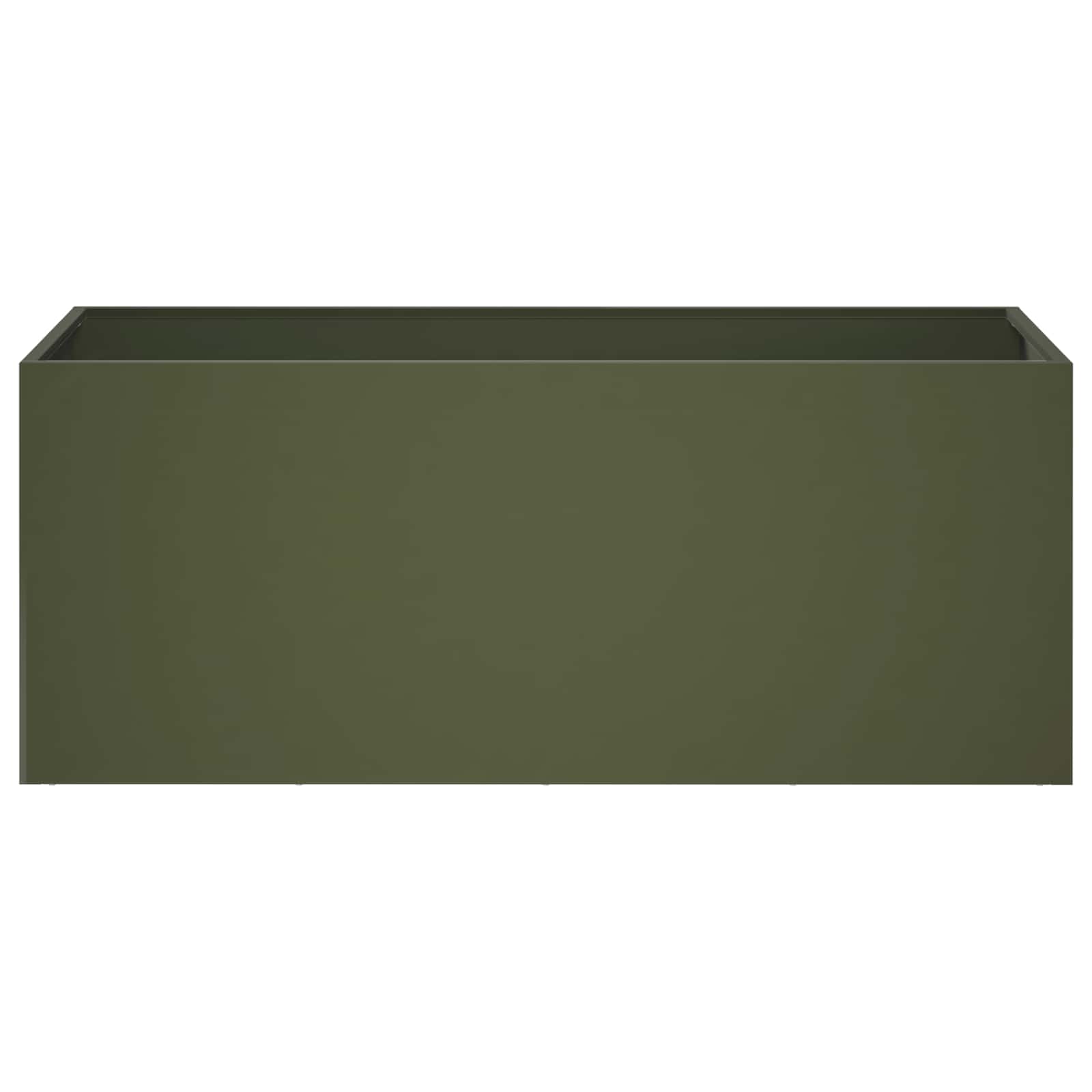 vidaXL Garden Planter Olive Green 80 x 40 x 40 cm Cold-rolled Steel 3