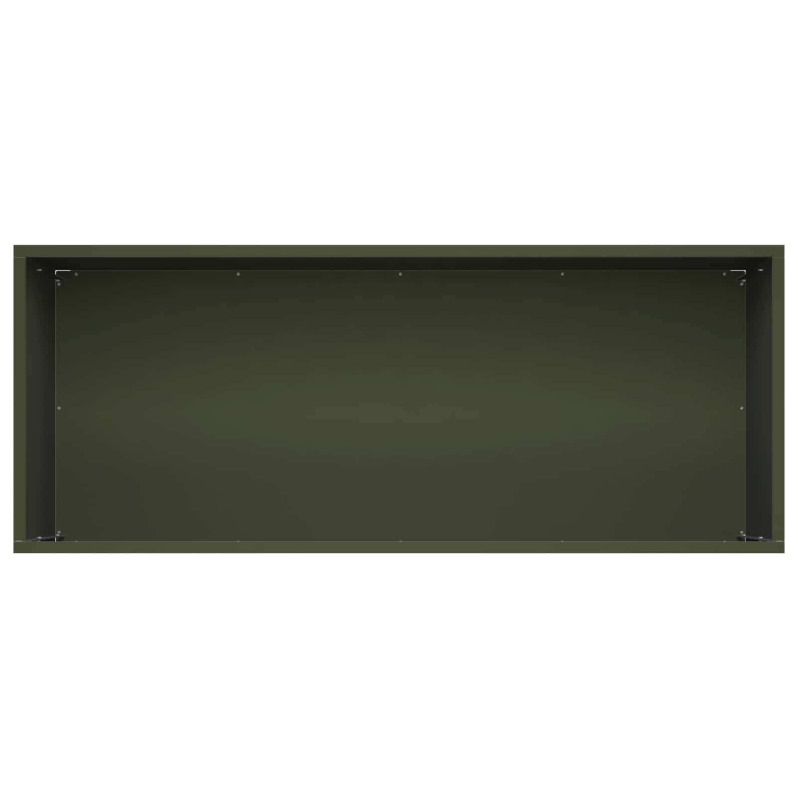 vidaXL Garden Planter Olive Green 80 x 40 x 40 cm Cold-rolled Steel 4