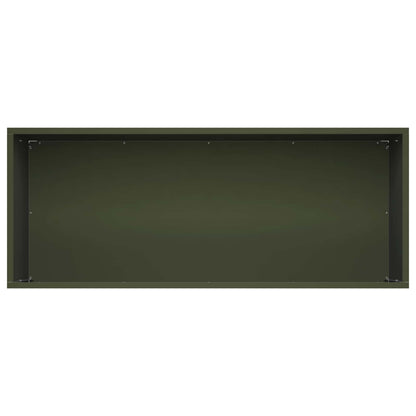 vidaXL Garden Planter Olive Green 80 x 40 x 40 cm Cold-rolled Steel 4