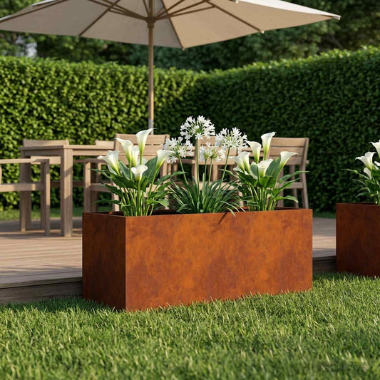 Garden Planter Rusty 1 Weathering steel Height 40 cm 40 cm