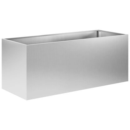 vidaXL Garden Planter Silver 100 x 40 x 40 cm Galvanised Steel 2
