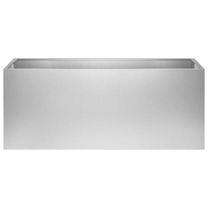 vidaXL Garden Planter Silver 100 x 40 x 40 cm Galvanised Steel 3