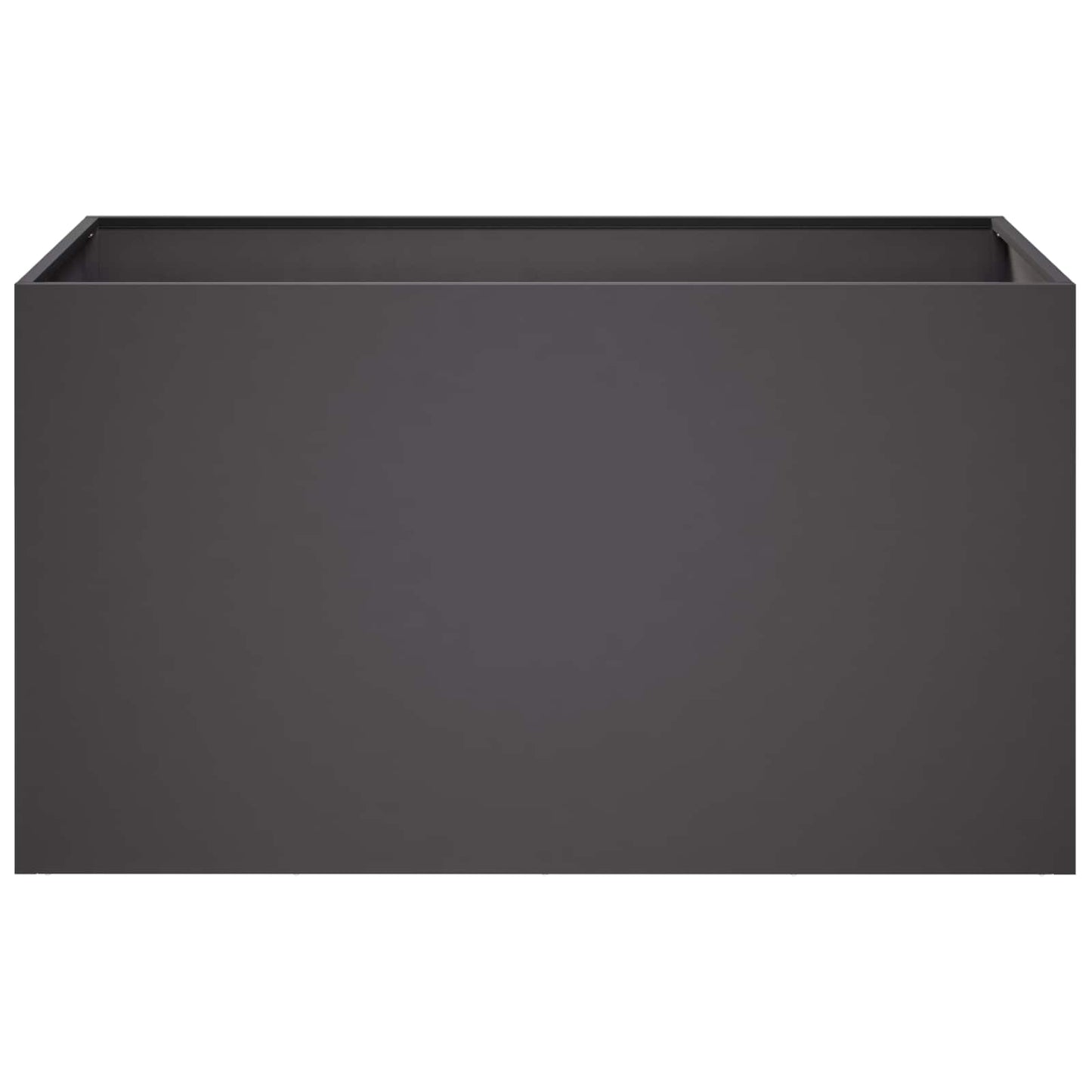 vidaXL Garden Planter Black 80 x 50 x 50 cm Cold-rolled Steel 3