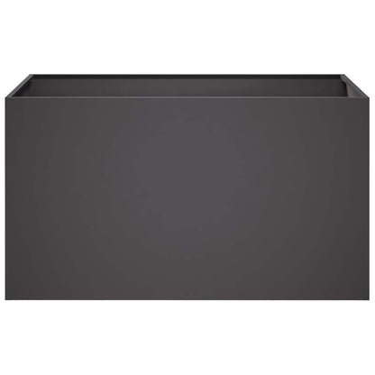 vidaXL Garden Planter Black 80 x 50 x 50 cm Cold-rolled Steel 3