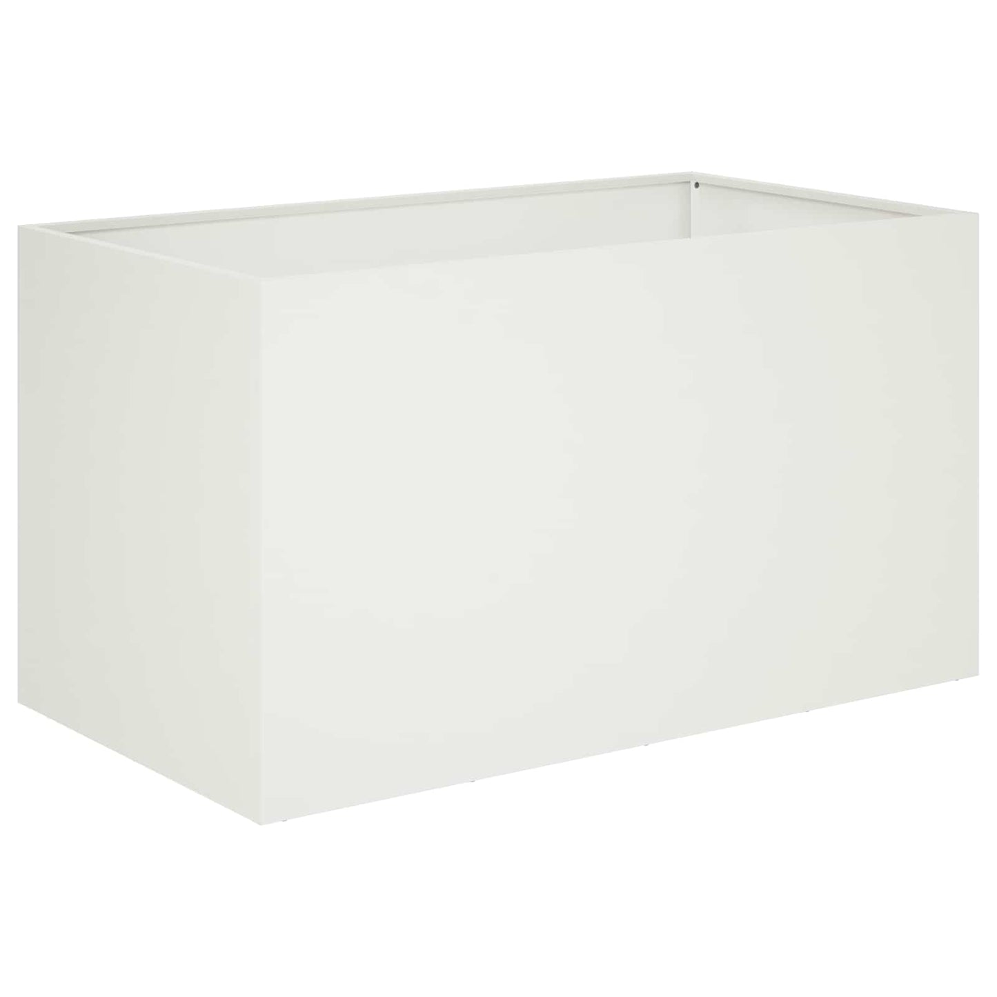 vidaXL Garden Planter White 80 x 50 x 50 cm Cold-rolled Steel 2