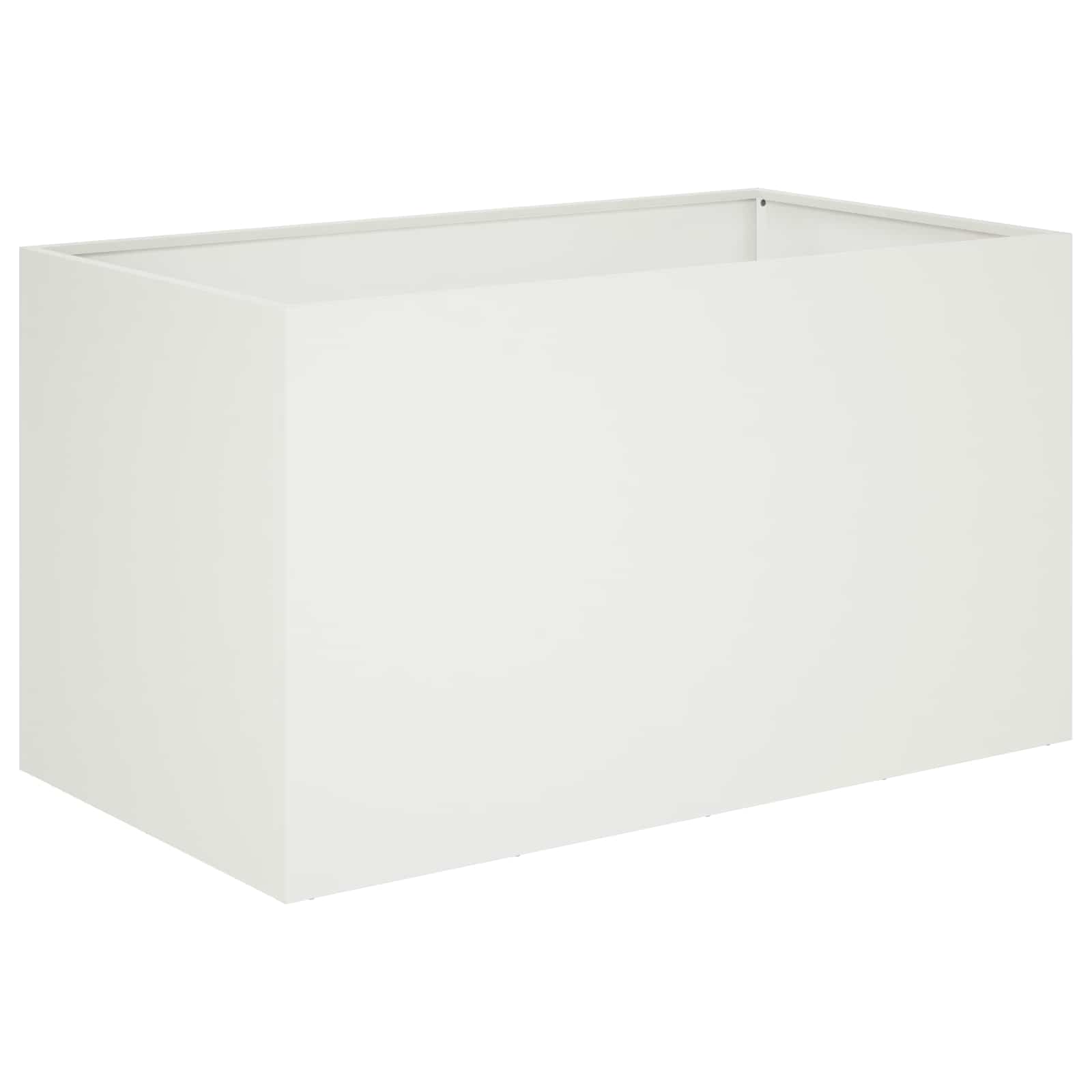 vidaXL Garden Planter White 80 x 50 x 50 cm Cold-rolled Steel 2