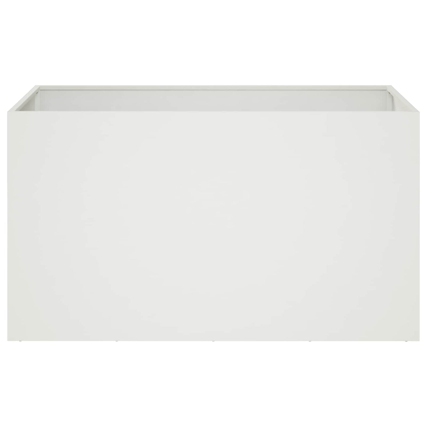 vidaXL Garden Planter White 80 x 50 x 50 cm Cold-rolled Steel 3
