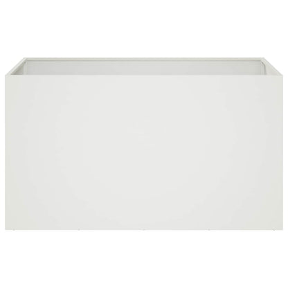 vidaXL Garden Planter White 80 x 50 x 50 cm Cold-rolled Steel 3