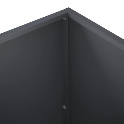 vidaXL Garden Planter Anthracite 80 x 50 x 50 cm Cold-rolled Steel 5
