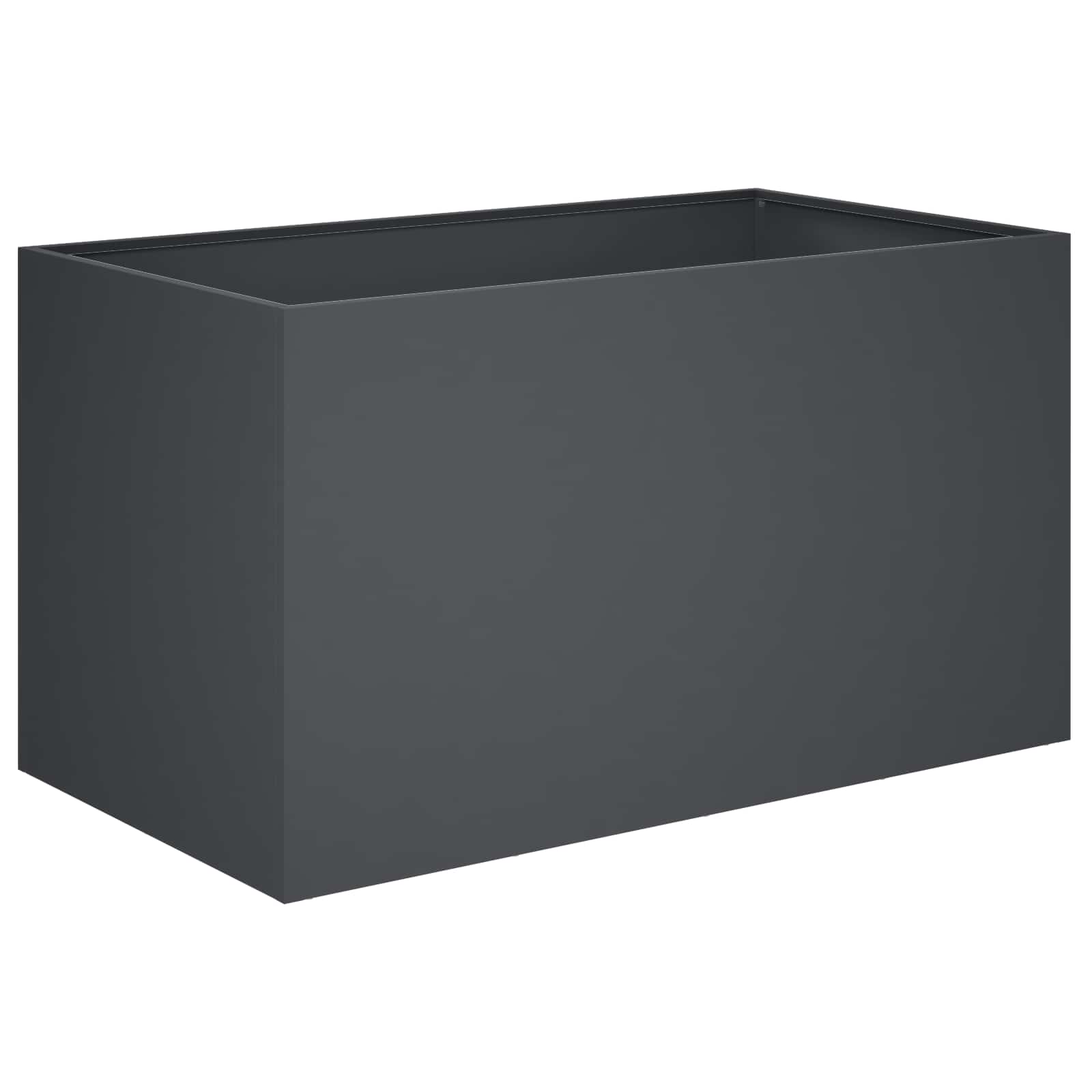 vidaXL Garden Planter Anthracite 80 x 50 x 50 cm Cold-rolled Steel 2