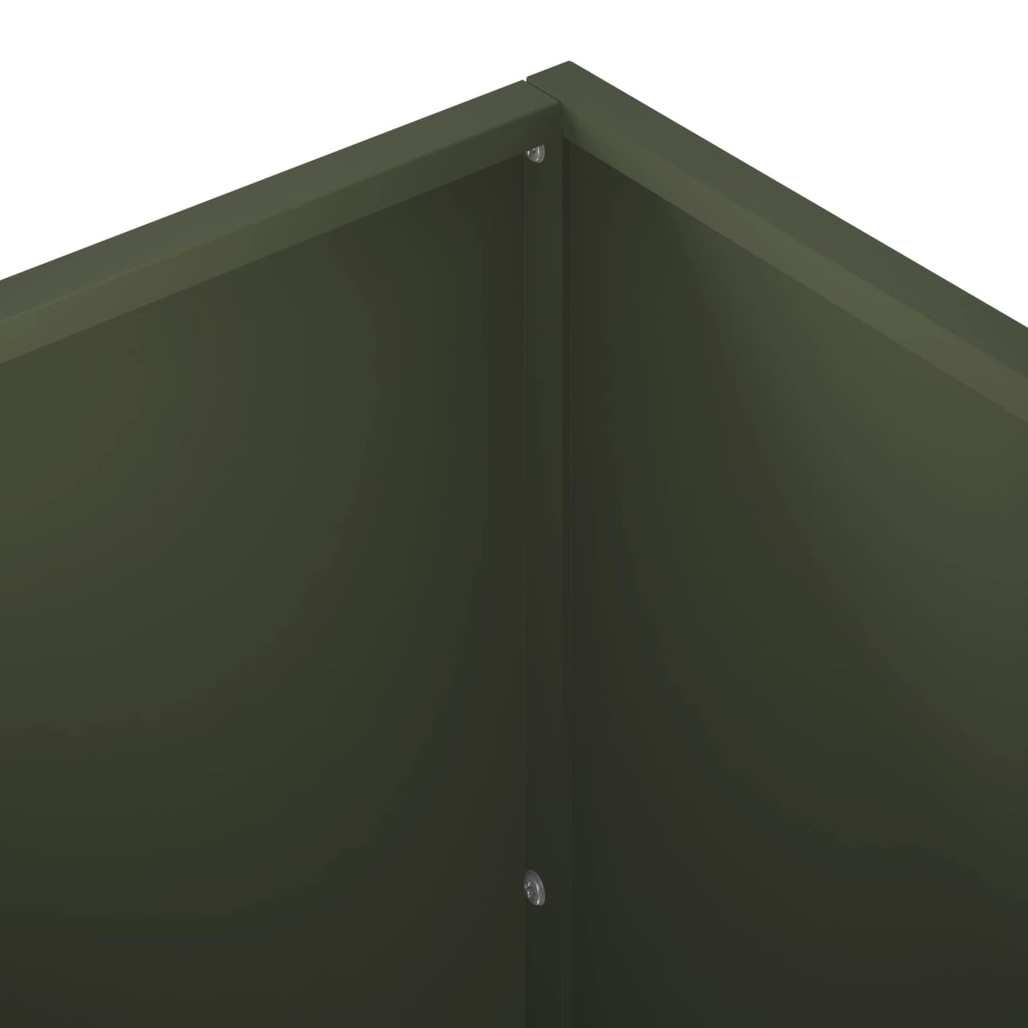 vidaXL Garden Planter Olive Green 80 x 50 x 50 cm Cold-rolled Steel 5