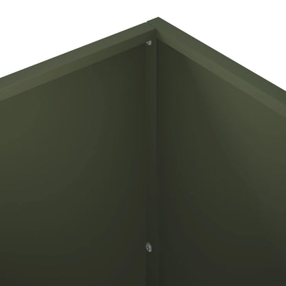 vidaXL Garden Planter Olive Green 80 x 50 x 50 cm Cold-rolled Steel 5