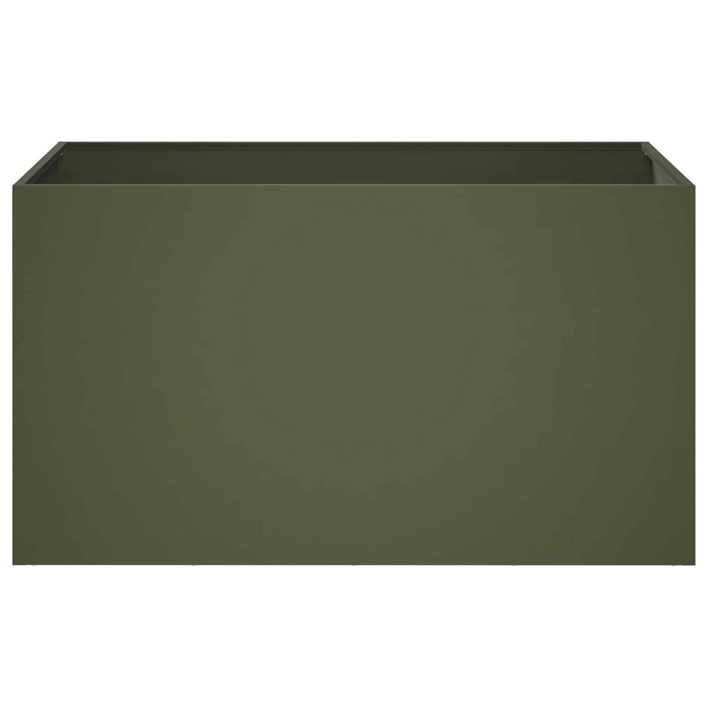 vidaXL Garden Planter Olive Green 80 x 50 x 50 cm Cold-rolled Steel 3