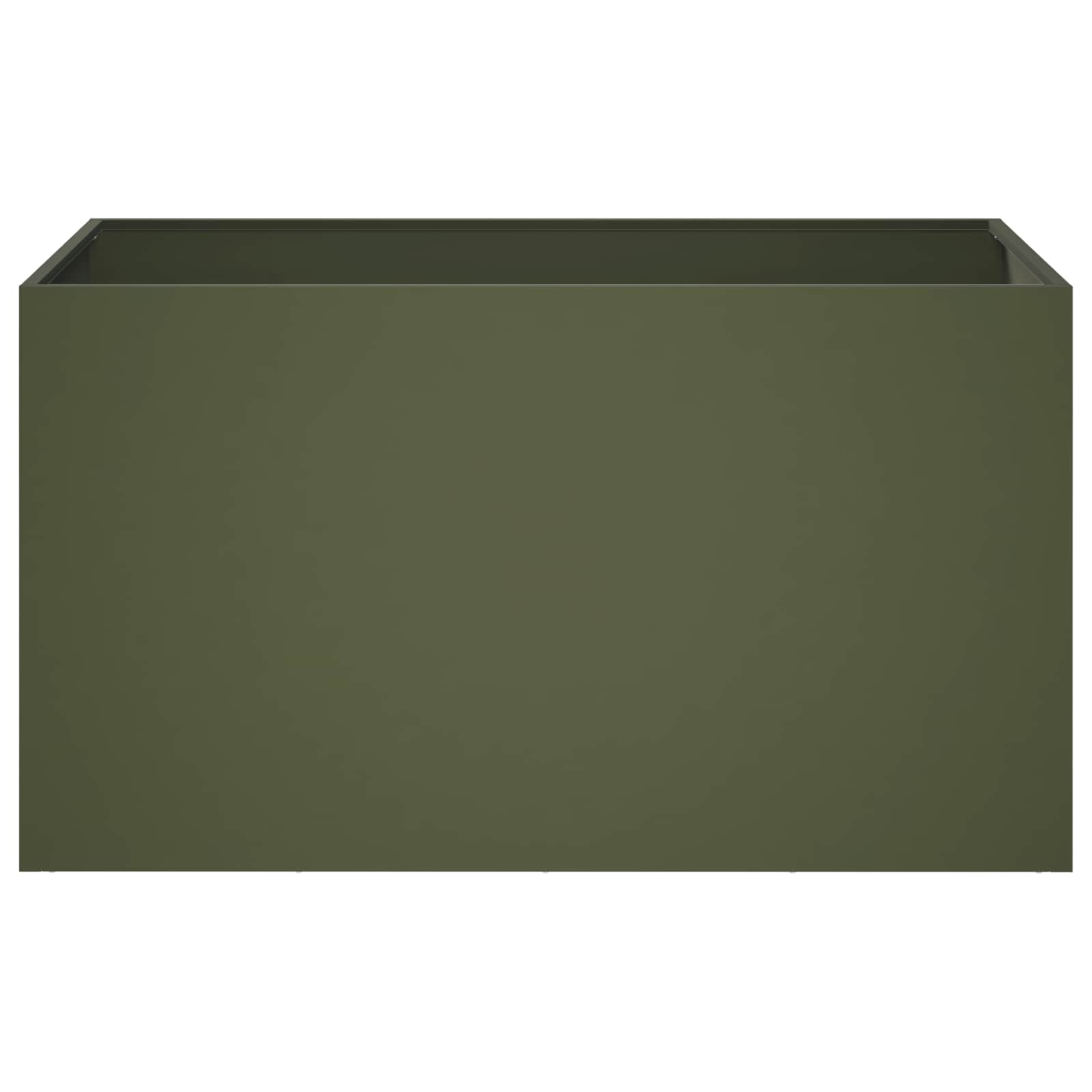 vidaXL Garden Planter Olive Green 80 x 50 x 50 cm Cold-rolled Steel 3