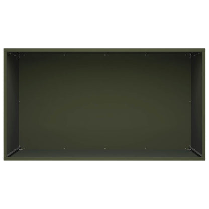 vidaXL Garden Planter Olive Green 80 x 50 x 50 cm Cold-rolled Steel 4