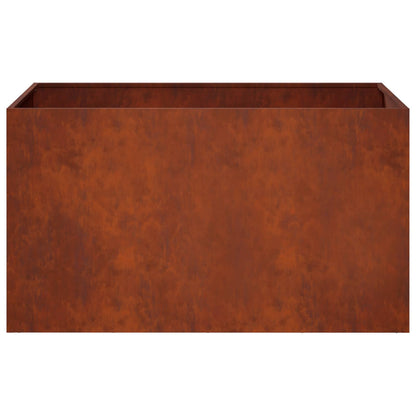 vidaXL Garden Planter Rusty 80 x 50 x 50 cm Weathering Steel 4