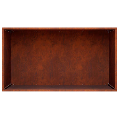 vidaXL Garden Planter Rusty 80 x 50 x 50 cm Weathering Steel 5