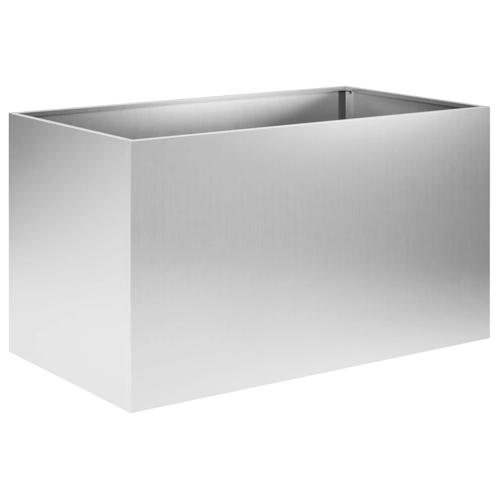 vidaXL Garden Planter Silver 100 x 50 x 50 cm Galvanised Steel 2