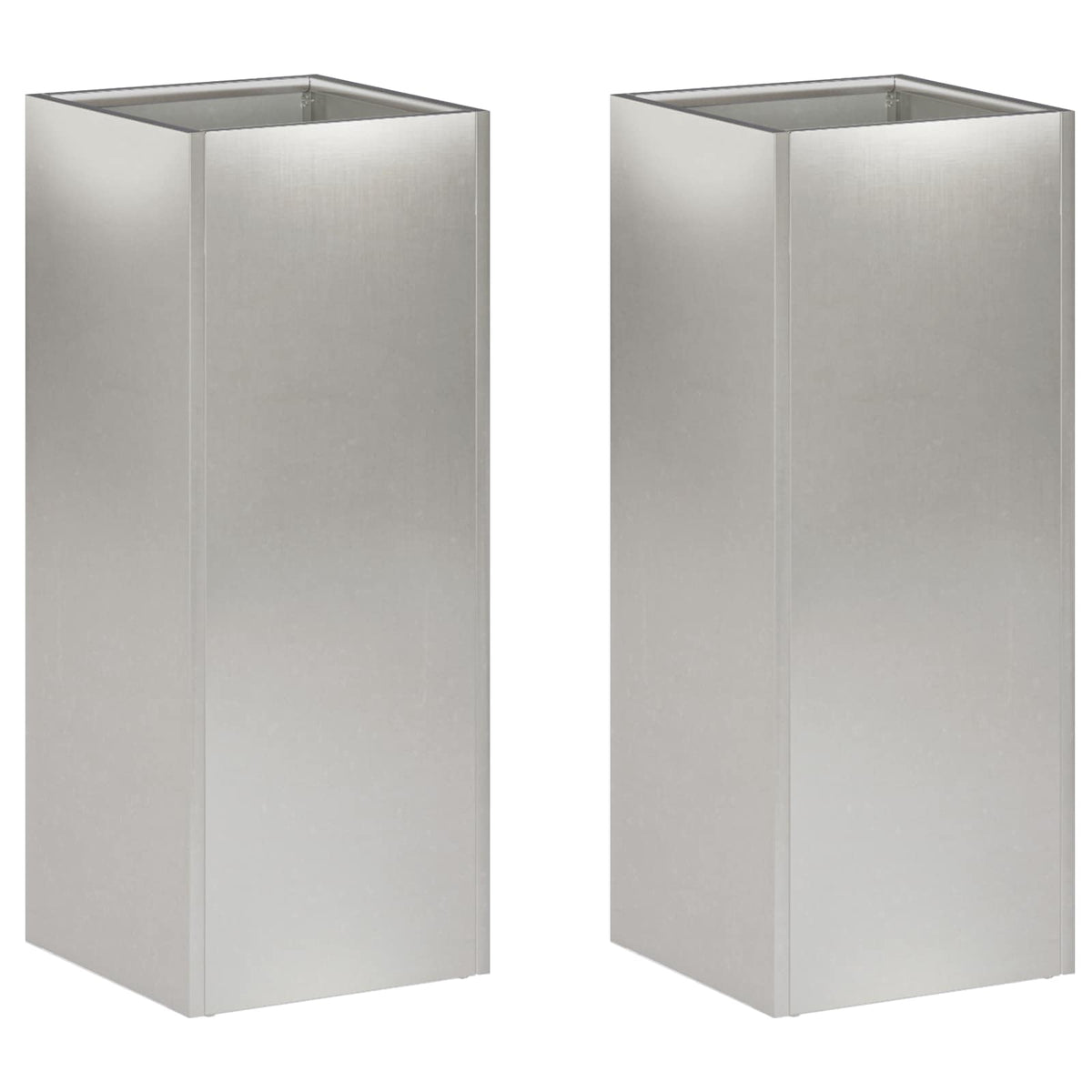 Garden Planter Silver 2 Stainless steel Depth 20 cm 20 cm 40 cm