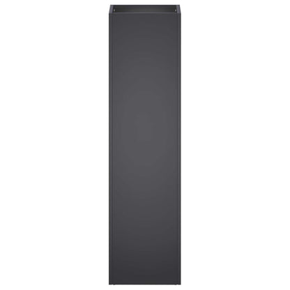 vidaXL Garden Planter 2 pcs Black 20 x 20 x 75 cm Cold-rolled Steel 4