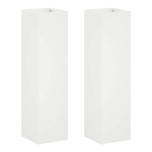 Garden Planter Cold-rolled Steel 2 White Depth 20 cm 20 cm 75 cm
