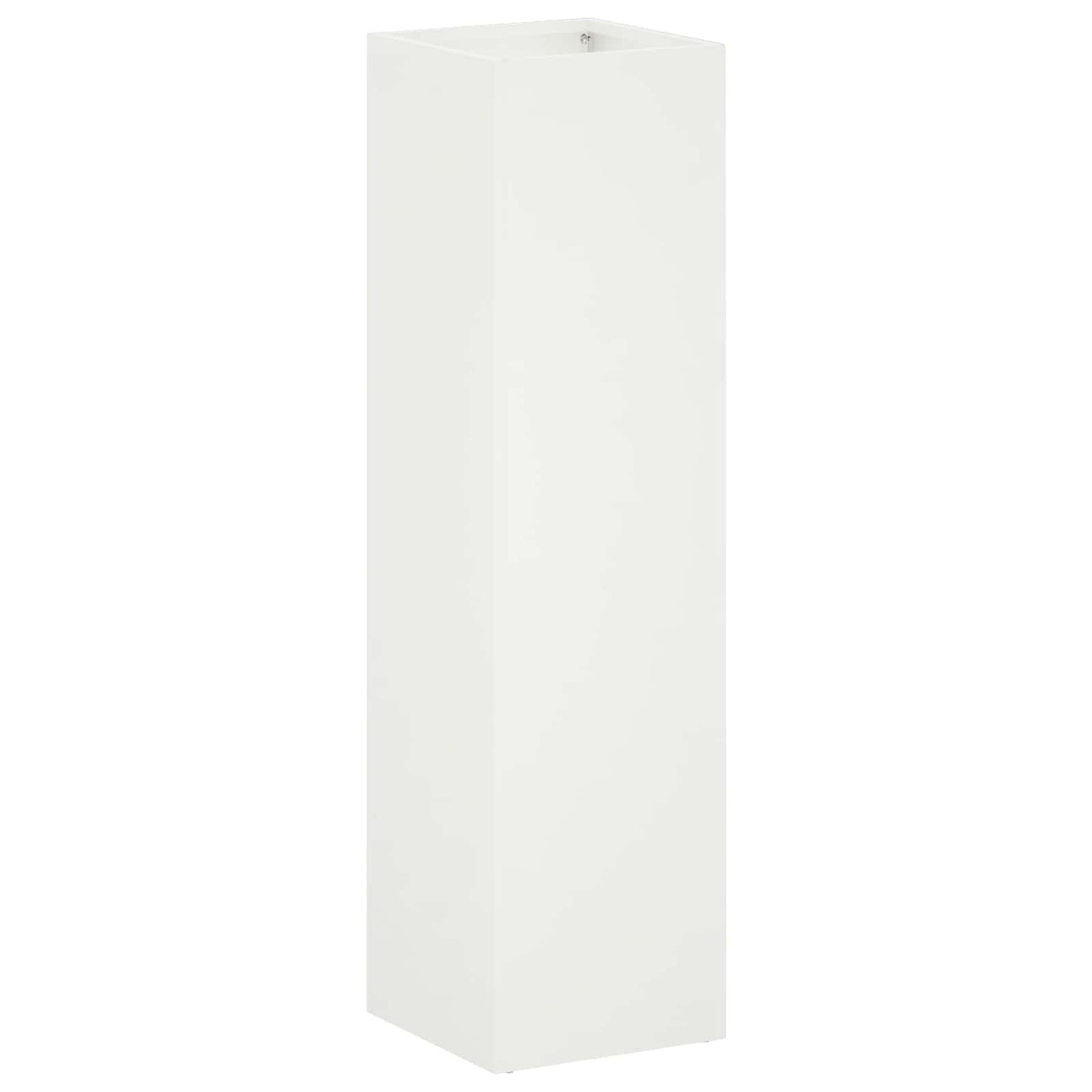vidaXL Garden Planter 2 pcs White 20 x 20 x 75 cm Cold-rolled Steel 3