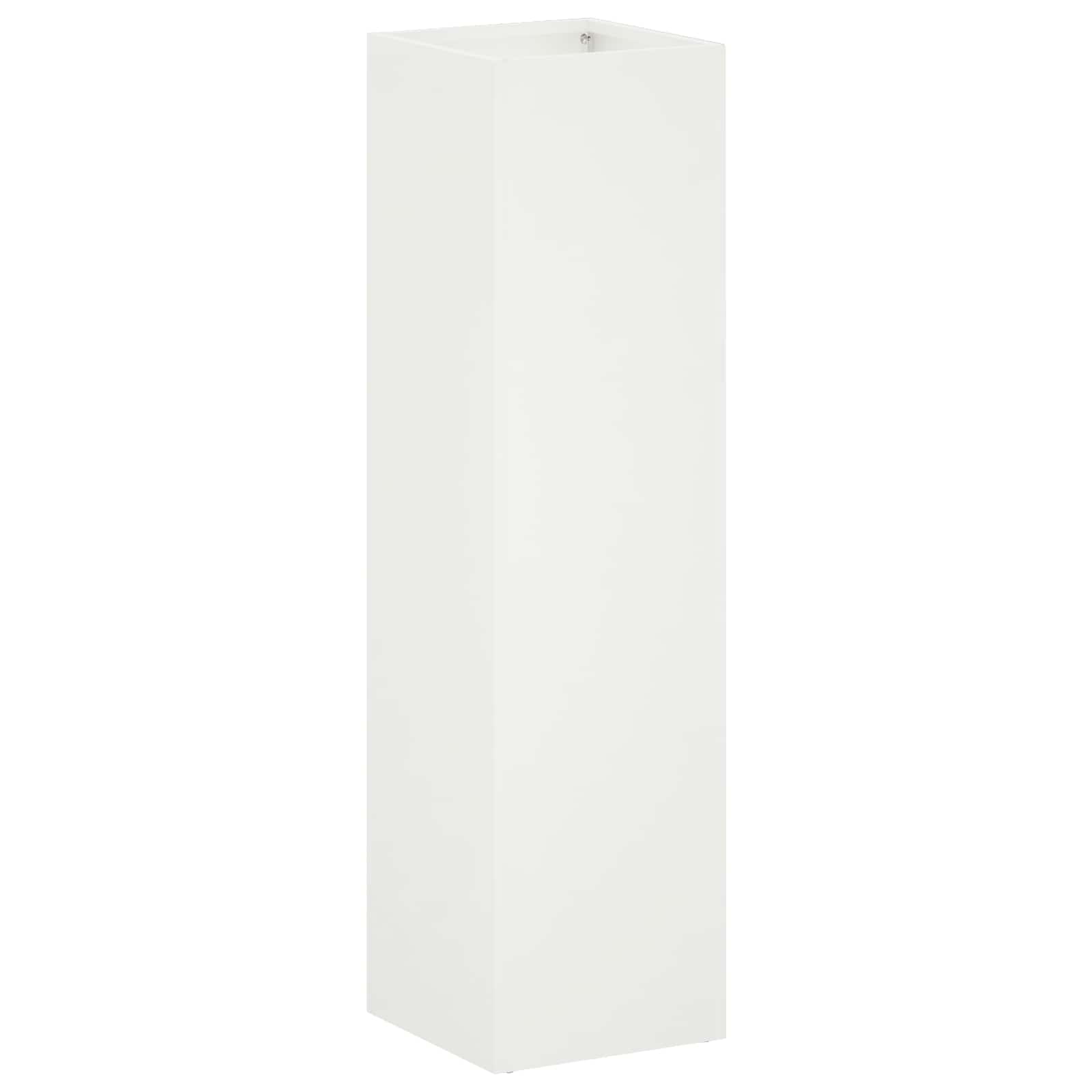 vidaXL Garden Planter 2 pcs White 20 x 20 x 75 cm Cold-rolled Steel 3