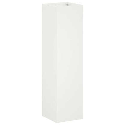 vidaXL Garden Planter 2 pcs White 20 x 20 x 75 cm Cold-rolled Steel 3