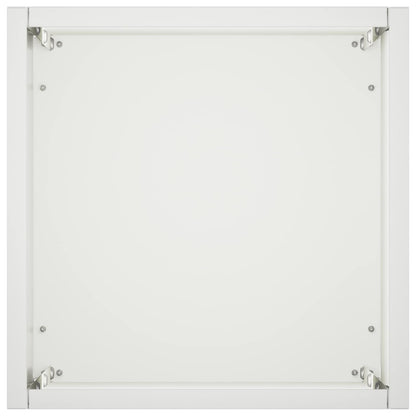 vidaXL Garden Planter 2 pcs White 20 x 20 x 75 cm Cold-rolled Steel 5