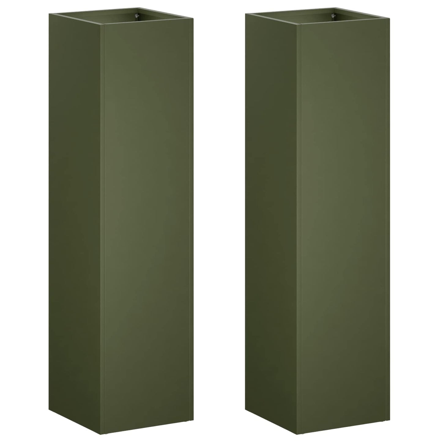 vidaXL Garden Planter 2 pcs Olive Green 20 x 20 x 75 cm 2