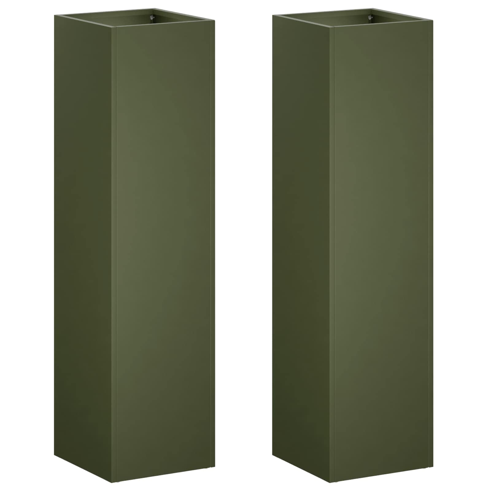 vidaXL Garden Planter 2 pcs Olive Green 20 x 20 x 75 cm 2