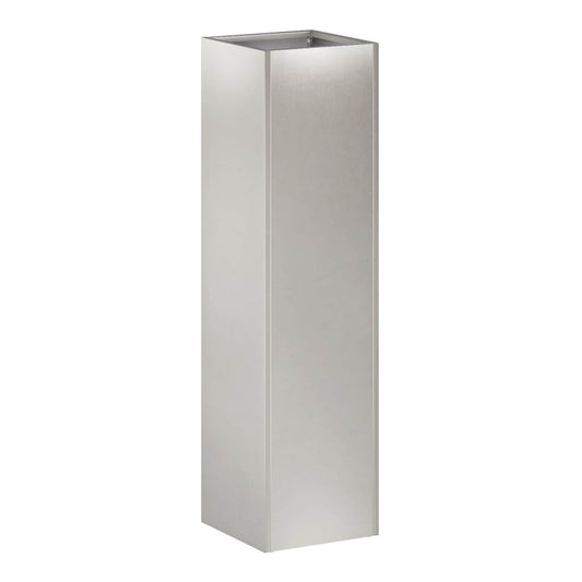 Garden Planter Silver Stainless Steel Height 75 cm 20 cm 20 cm