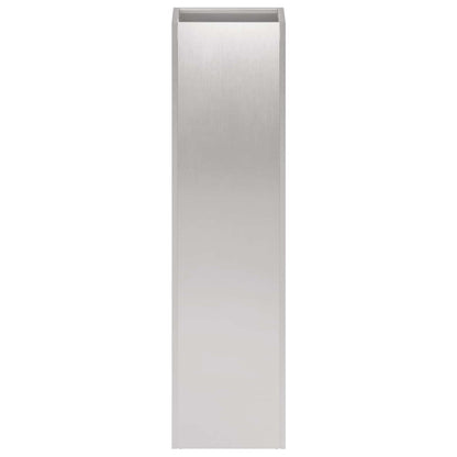vidaXL Garden Planter Silver 20 x 20 x 75 cm Stainless Steel 3