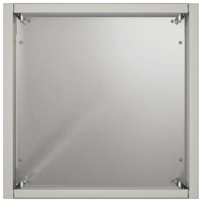 vidaXL Garden Planter Silver 20 x 20 x 75 cm Stainless Steel 4