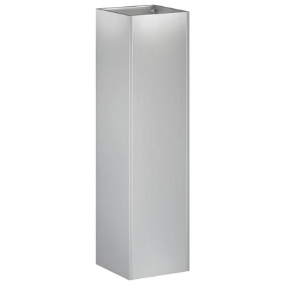 vidaXL Garden Planter 2 pcs Silver 20 x 20 x 75 cm Galvanised Steel 3
