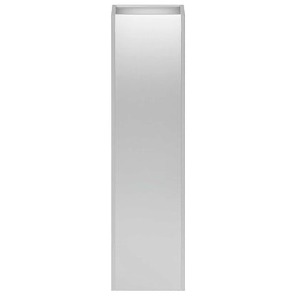 vidaXL Garden Planter 2 pcs Silver 20 x 20 x 75 cm Galvanised Steel 4