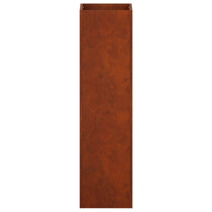 vidaXL Garden Planter 2 pcs Rusty 20 x 20 x 75 cm Weathering Steel 5
