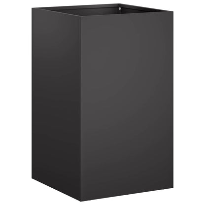 vidaXL Garden Planter 2 pcs Black 30 x 30 x 50 cm Cold-rolled Steel 3