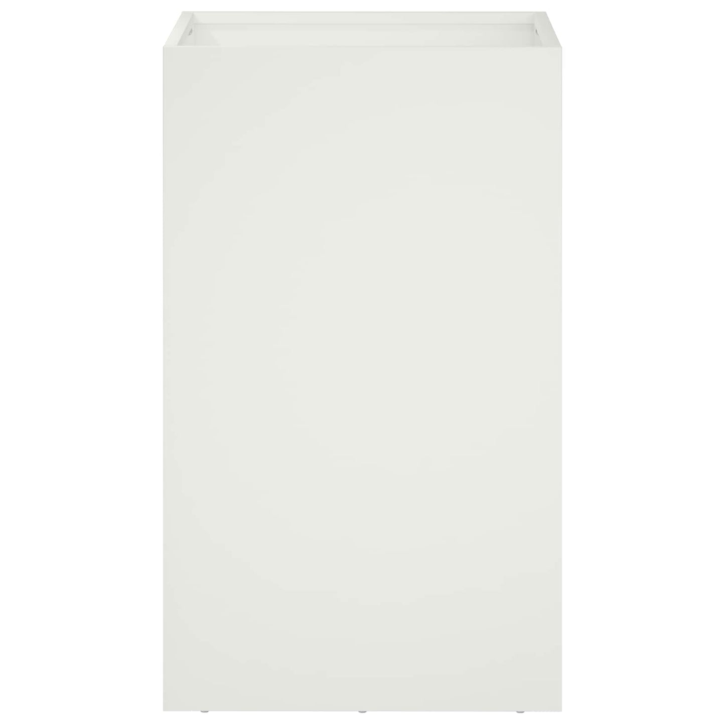 vidaXL Garden Planter 2 pcs White 30 x 30 x 50 cm Cold-rolled Steel 4