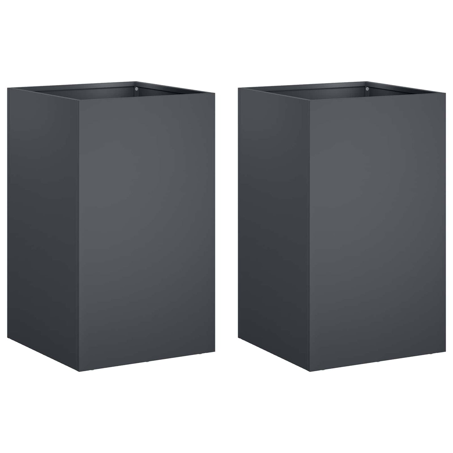 vidaXL Garden Planter 2 pcs Anthracite 30 x 30 x 50 cm 2