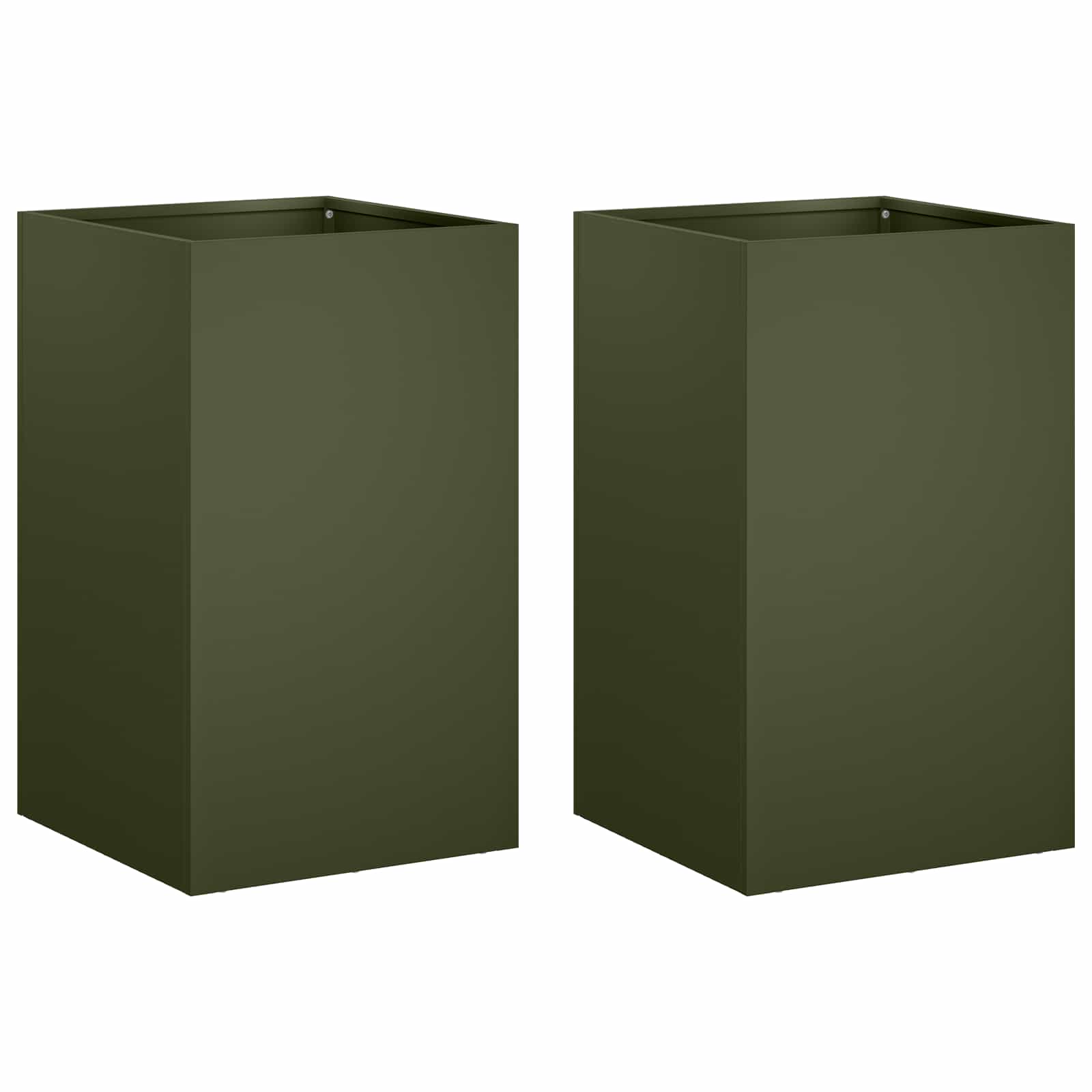 vidaXL Garden Planter 2 pcs Olive Green 30 x 30 x 50 cm 2