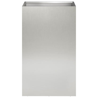 vidaXL Garden Planter Silver 30 x 30 x 50 cm Stainless Steel 3