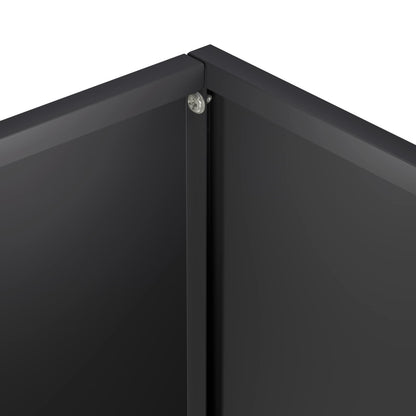 vidaXL Garden Planter 2 pcs Black 40 x 40 x 50 cm Cold-rolled Steel 6