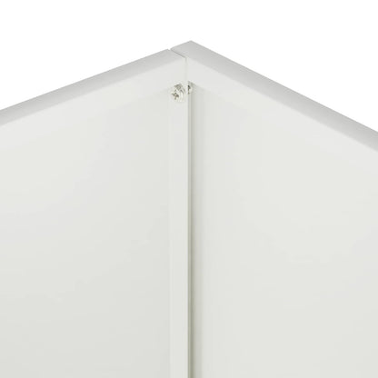vidaXL Garden Planter 2 pcs White 40 x 40 x 50 cm Cold-rolled Steel 6