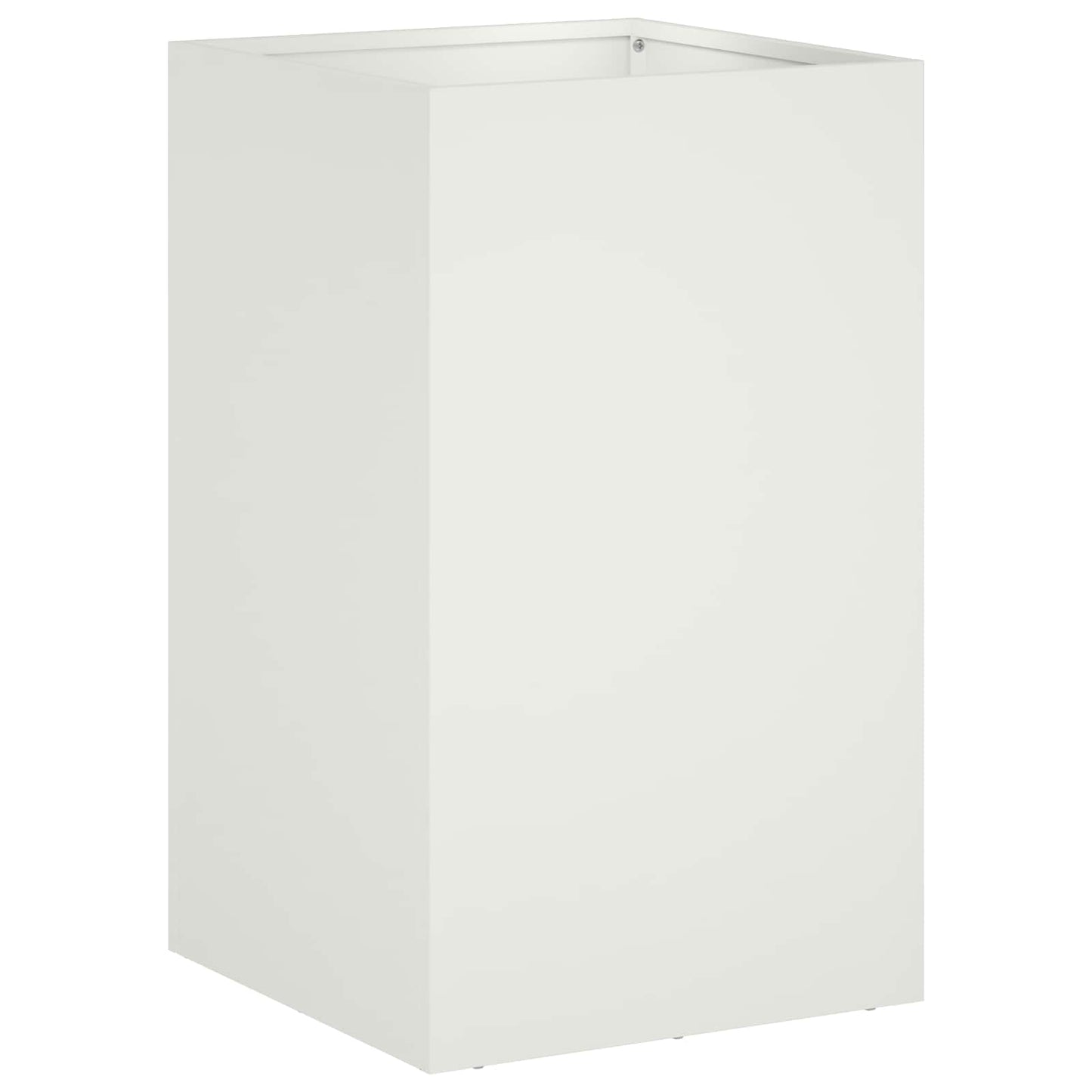 vidaXL Garden Planter 2 pcs White 40 x 40 x 50 cm Cold-rolled Steel 3