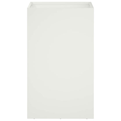 vidaXL Garden Planter 2 pcs White 40 x 40 x 50 cm Cold-rolled Steel 4