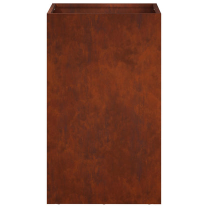 vidaXL Garden Planter 2 pcs Rusty 40 x 40 x 50 cm Weathering Steel 5