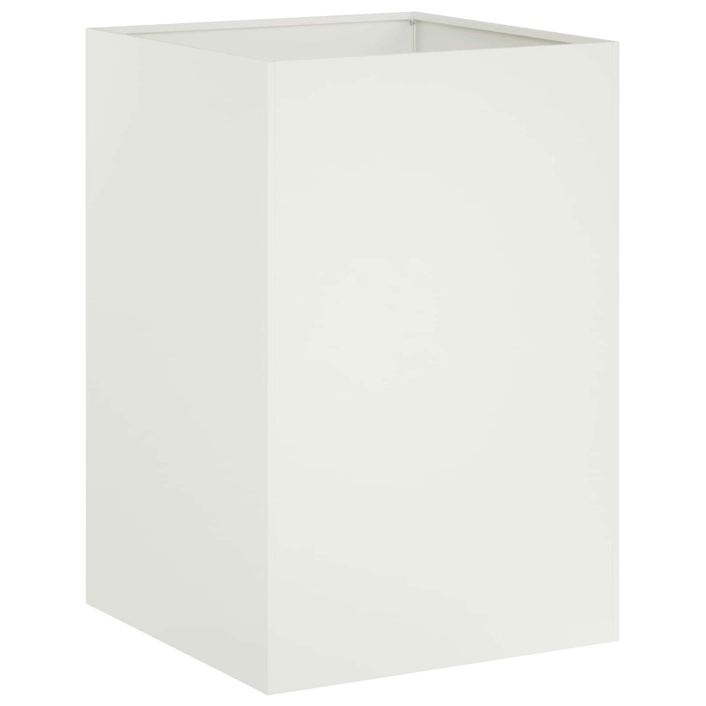 vidaXL Garden Planter White 40 x 40 x 75 cm Cold-rolled Steel 2