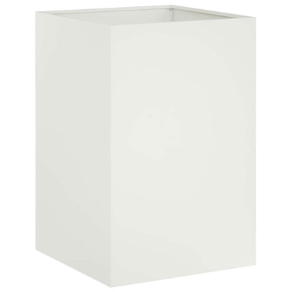 vidaXL Garden Planter White 40 x 40 x 75 cm Cold-rolled Steel 2